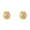 14K Yellow Gold Post Earring with Push Back - ER1330