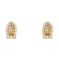 14K Yellow Gold Post Earring with Push Back - ER1333