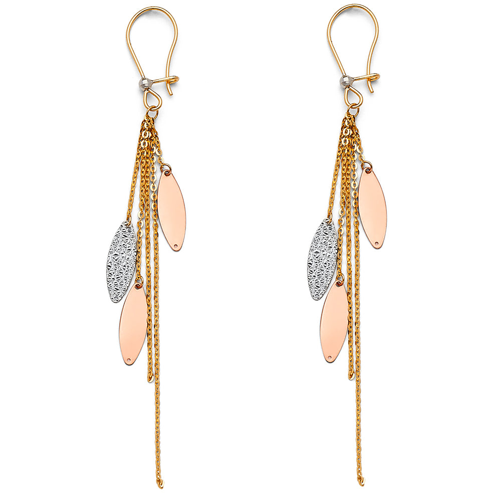 14K Yellow Gold Hanging Earring - ER1357