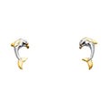14K Yellow Gold Post Earring with Push Back - ER1372