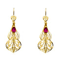 14K Yellow Gold Teardrop & Chandelier Earring - ER1382