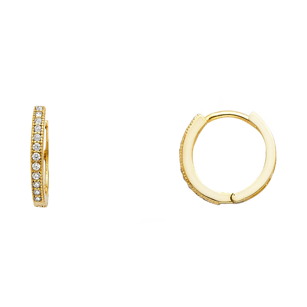 14K Yellow Gold Huggies Earring - ER1392