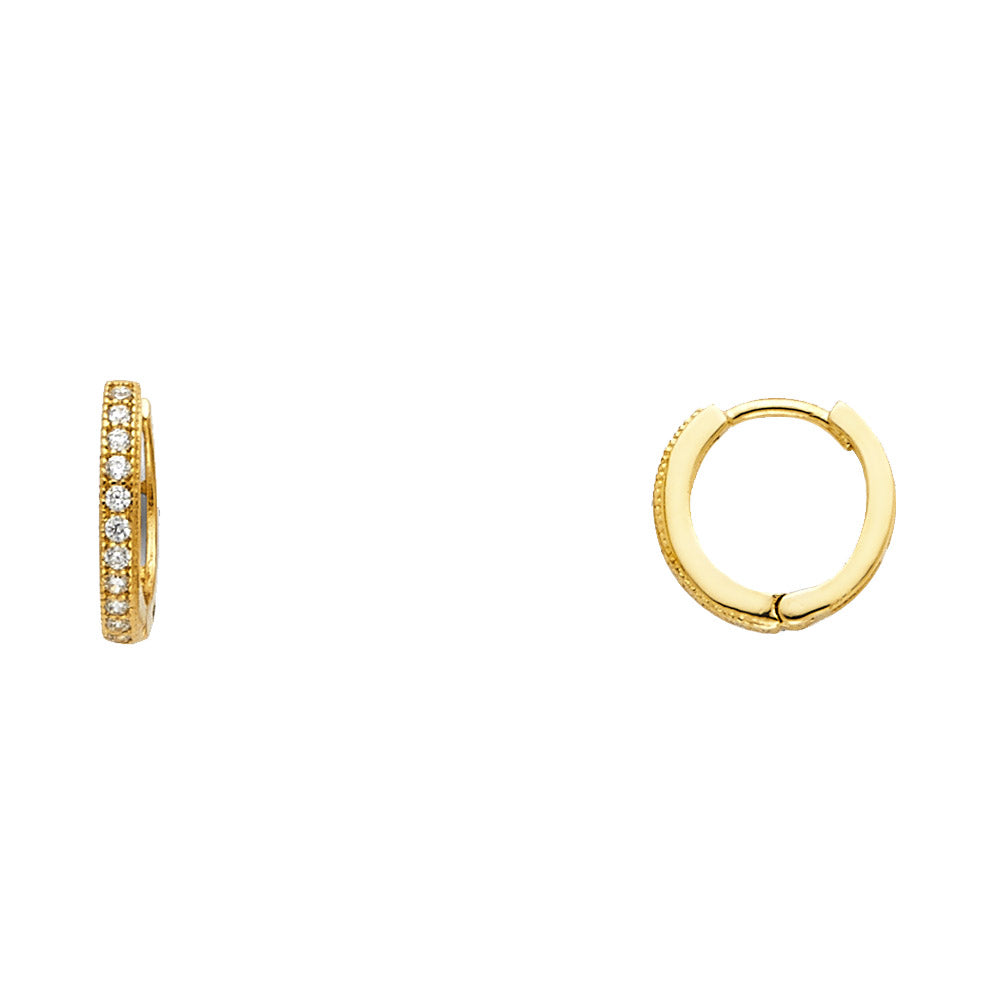 14K Yellow Gold Huggies Earring - ER1394