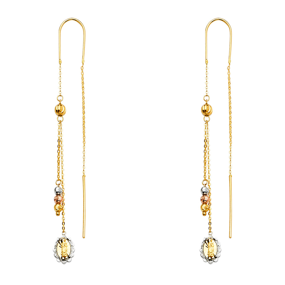 14K Yellow Gold Hanging Earring - ER1398