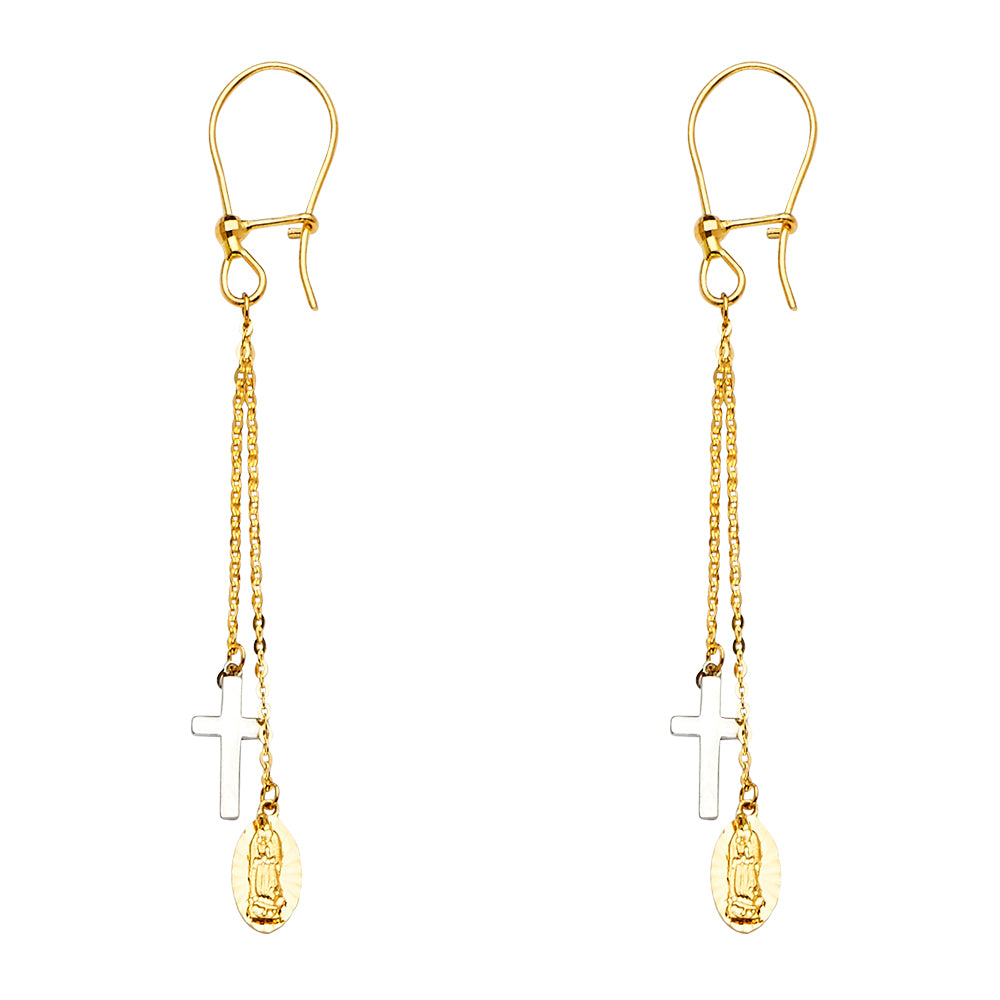 14K Yellow Gold Hanging Earring - ER1401
