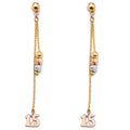 14K Yellow Gold Hanging Earring - ER1403
