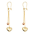 14K Yellow Gold Hanging Earring - ER1405