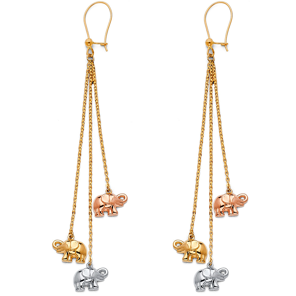 14K Yellow Gold Hanging Earring - ER1409