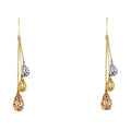 14K Yellow Gold Hanging Earring - ER1412
