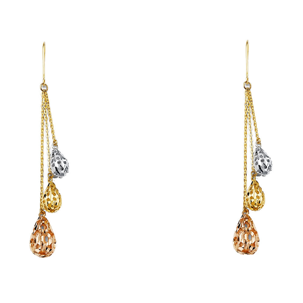 14K Yellow Gold Hanging Earring - ER1412