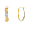 14K Yellow Gold Basic & Fancy Hoop Earring - ER1466