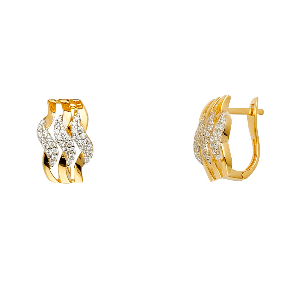 14K Yellow Gold Half Set - ER1503
