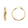 14K Tri Color Ball, 3 Color & Fancy Earring - ER1516