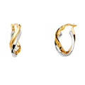 14K Tri Color Ball, 3 Color & Fancy Earring - ER1532