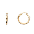 14K Yellow Gold Ball, 3 Color & Fancy Earring - ER1541