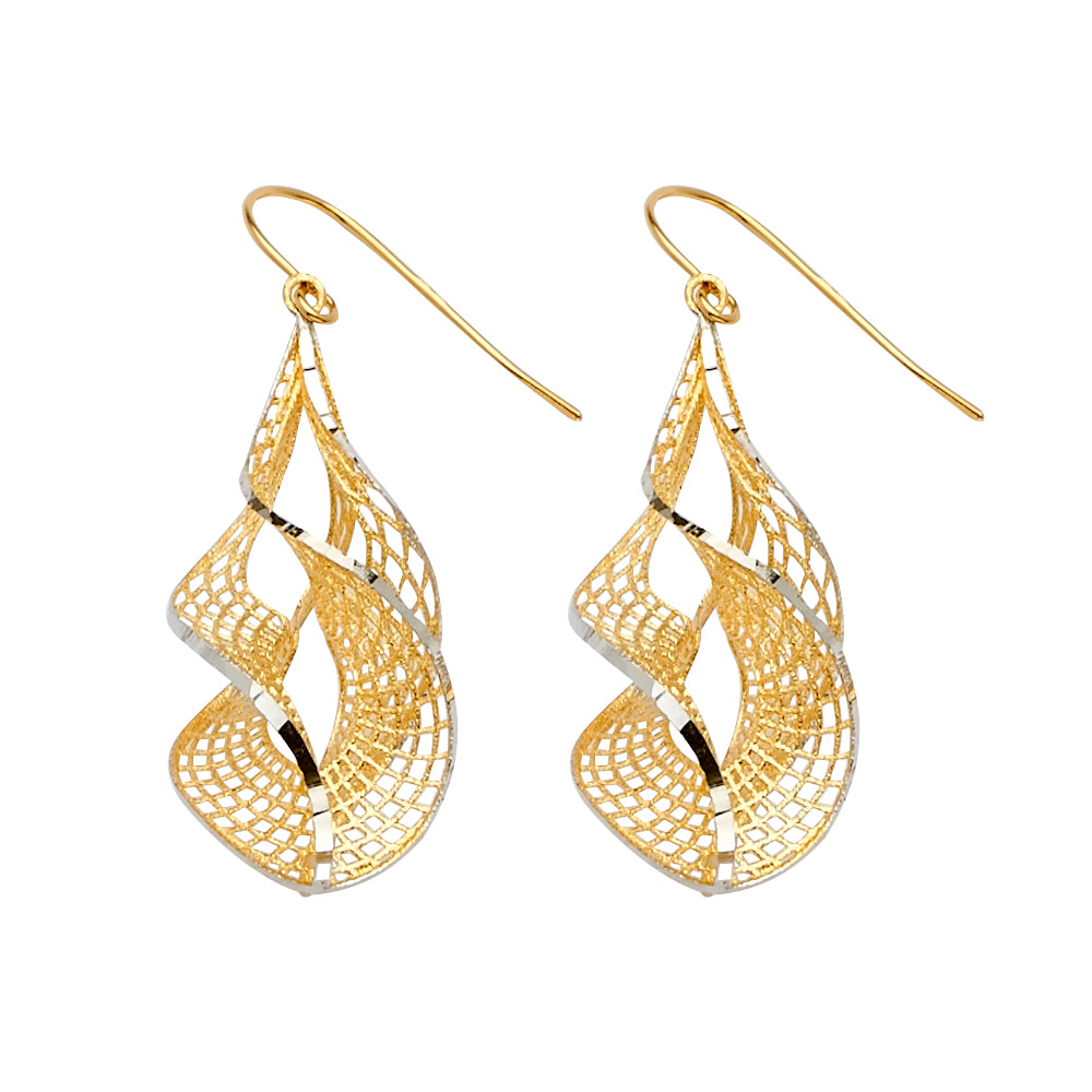 14K Yellow Gold Hanging Earring - ER1546