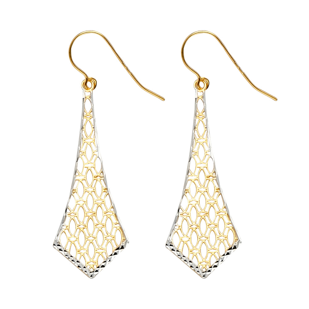 14K Yellow Gold Hanging Earring - ER1548