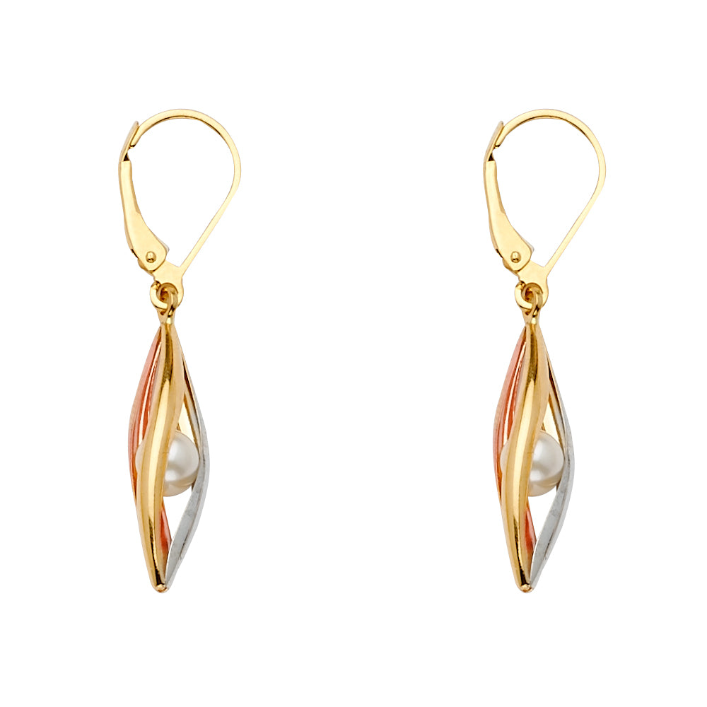 14K Yellow Gold Hanging Earring - ER1553