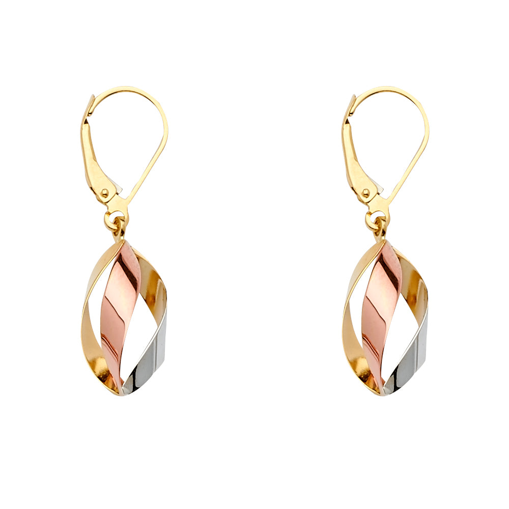 14K Yellow Gold Hanging Earring - ER1554