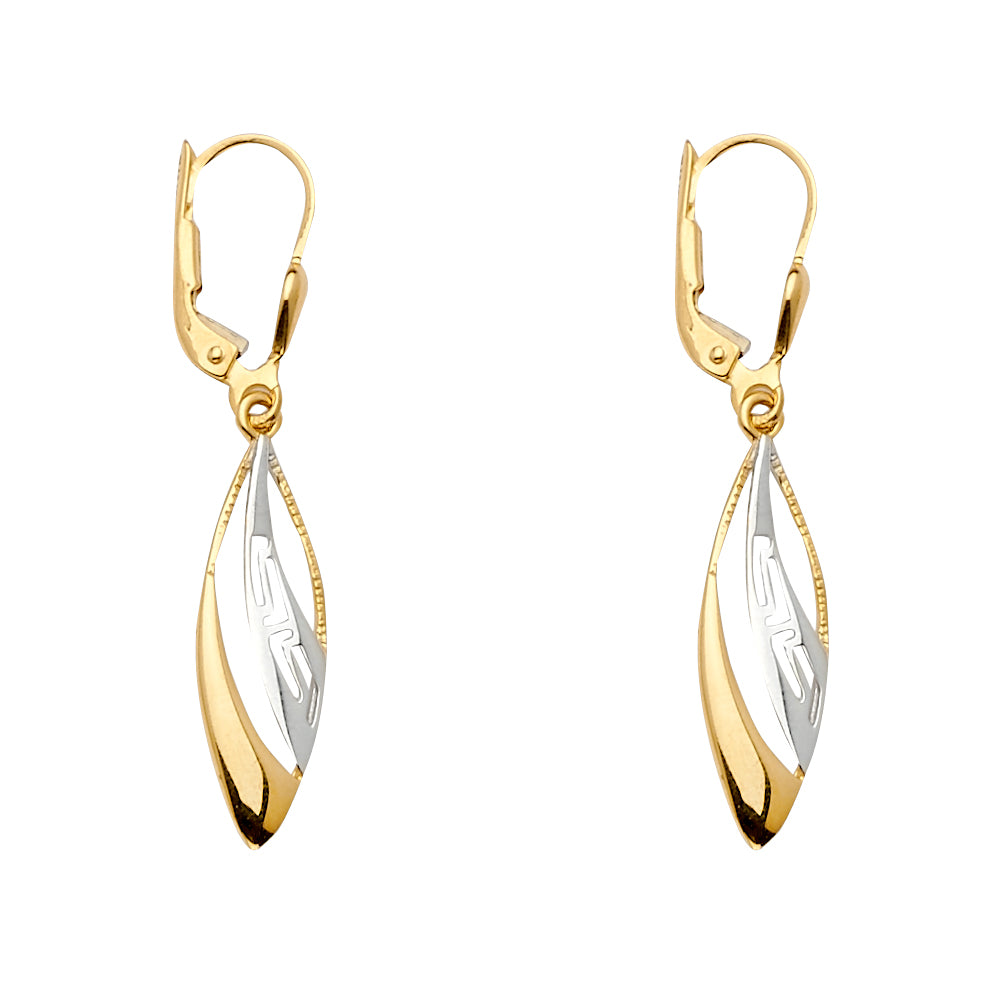 14K Yellow Gold Hanging Earring - ER1555