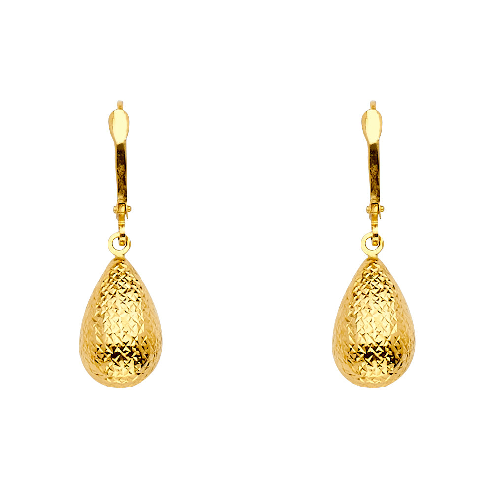 14K Yellow Gold Hanging Earring - ER1556