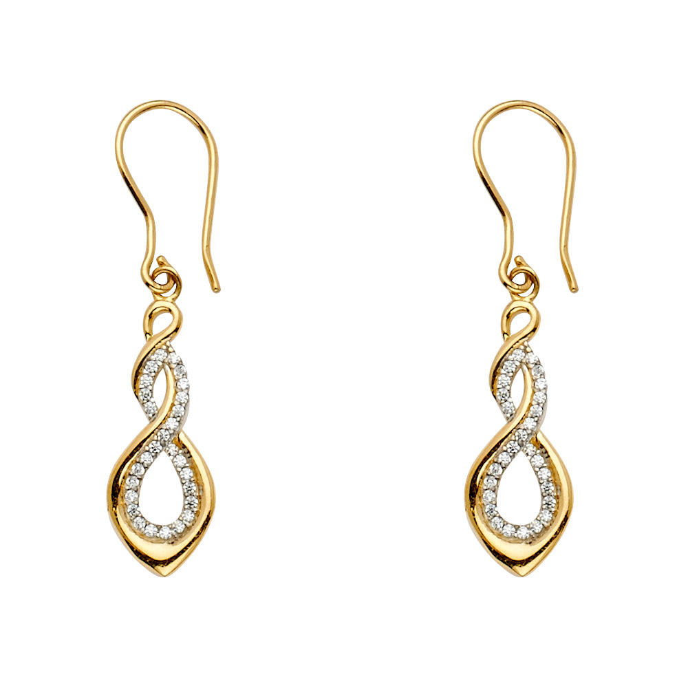 14K Yellow Gold Hanging Earring - ER1566