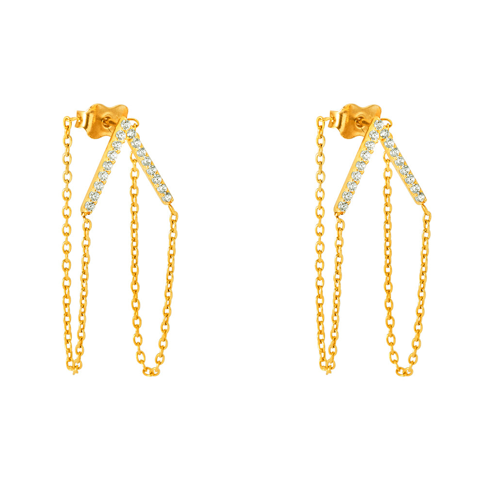 14K Yellow Gold Hanging Earring - ER1581