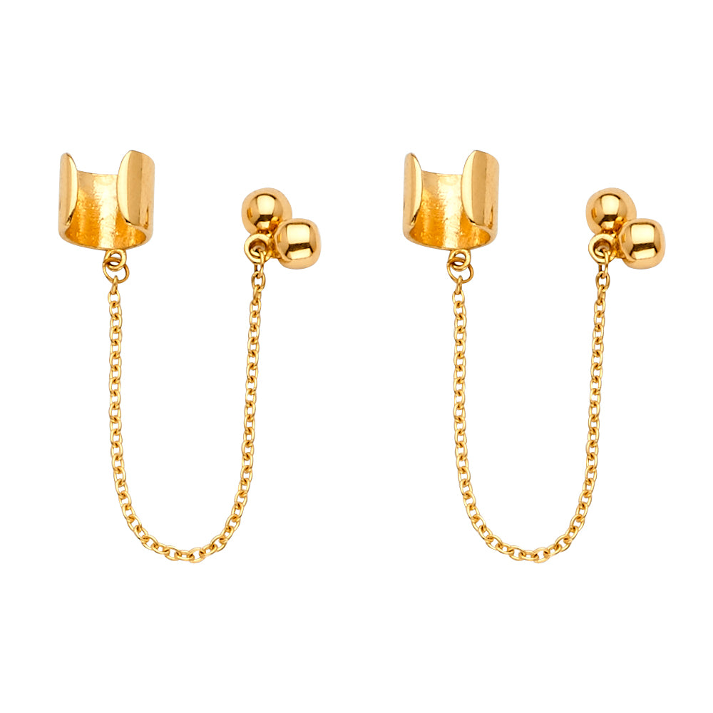 14K Yellow Gold Hanging Earring - ER1582