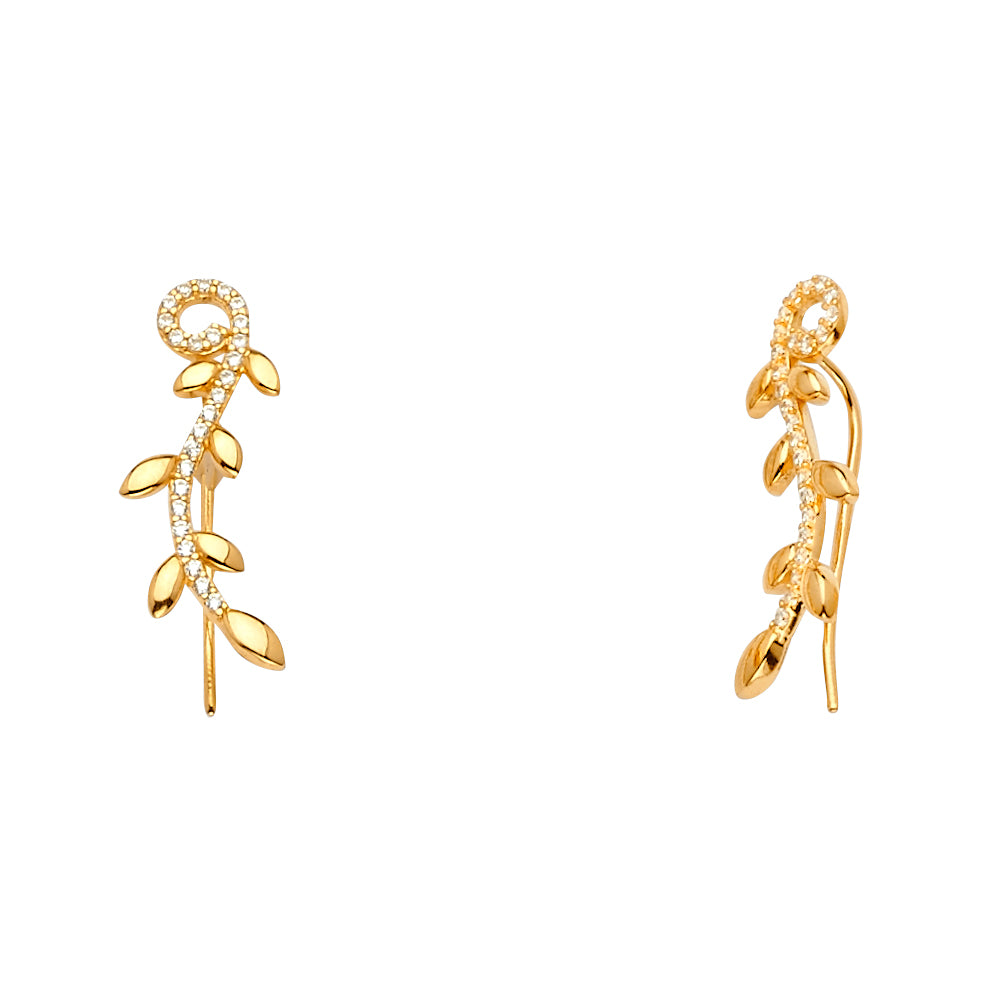 14K Yellow Gold Hanging Earring - ER1583
