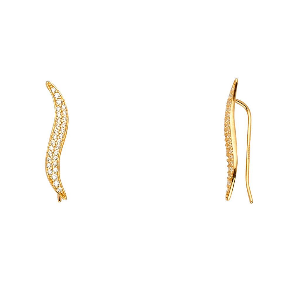 14K Yellow Gold Hanging Earring - ER1584