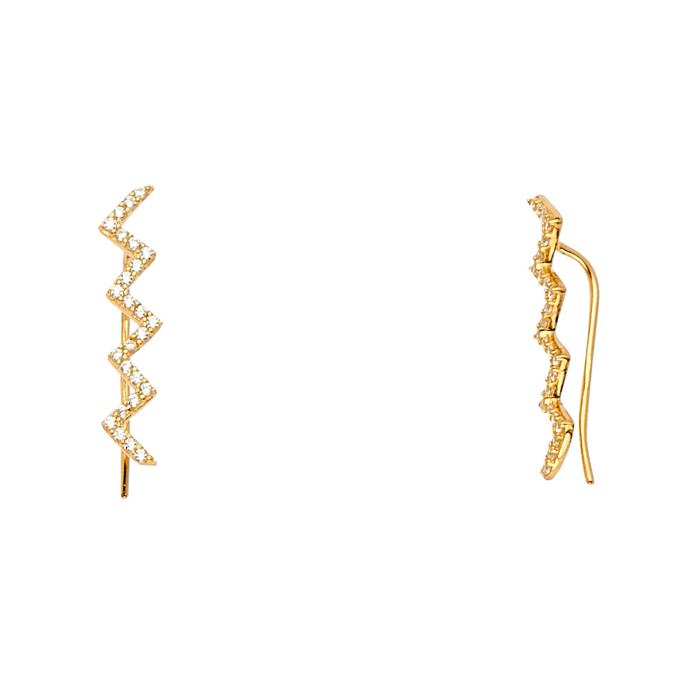 14K Yellow Gold Hanging Earring - ER1585