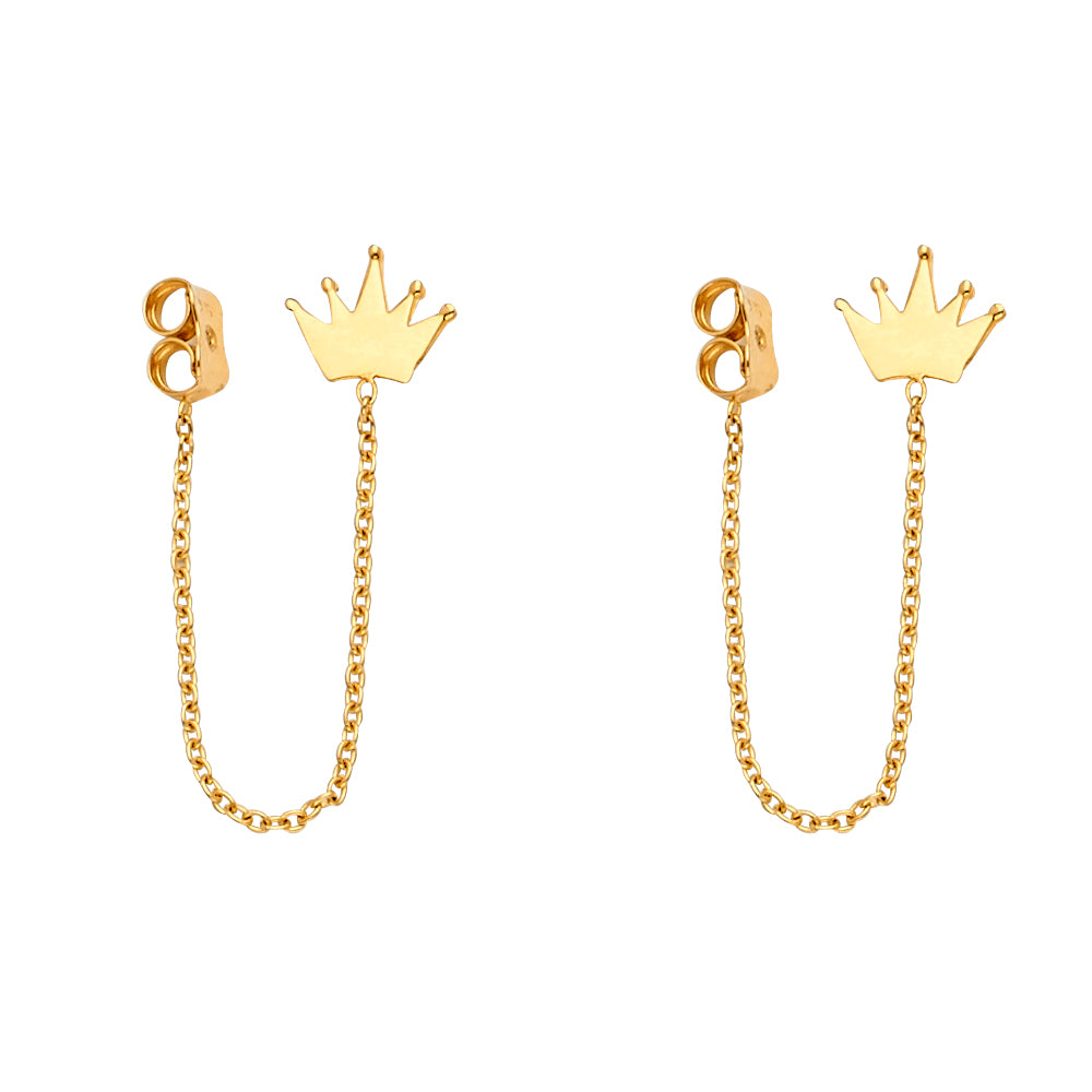 14K Yellow Gold Hanging Earring - ER1587