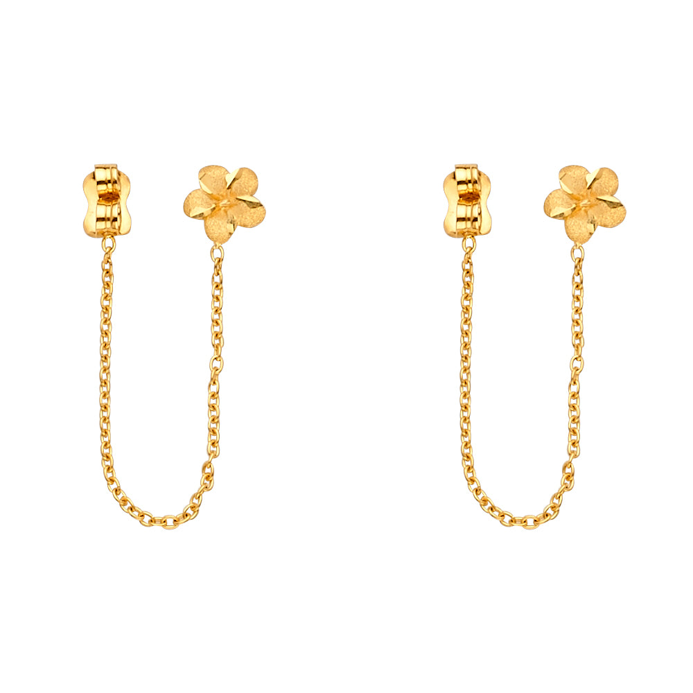 14K Yellow Gold Hanging Earring - ER1588