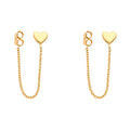 14K Yellow Gold Hanging Earring - ER1589