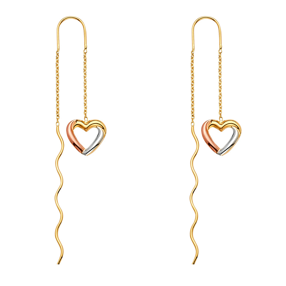 14K Yellow Gold Hanging Earring - ER1593