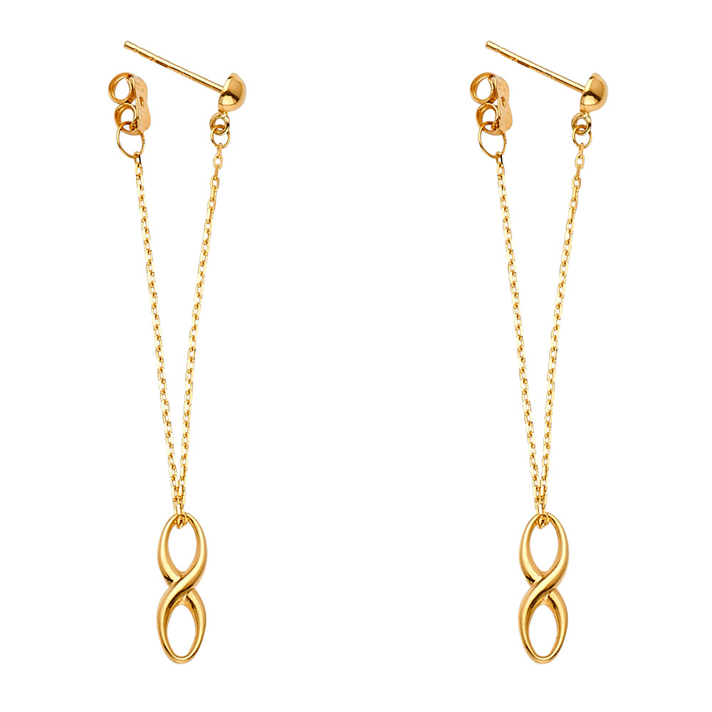 14K Yellow Gold Hanging Earring - ER1596
