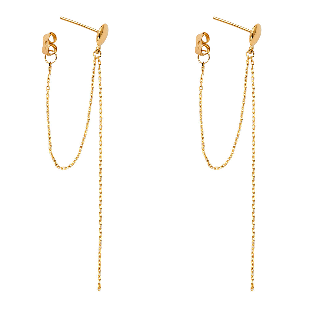 14K Yellow Gold Hanging Earring - ER1597