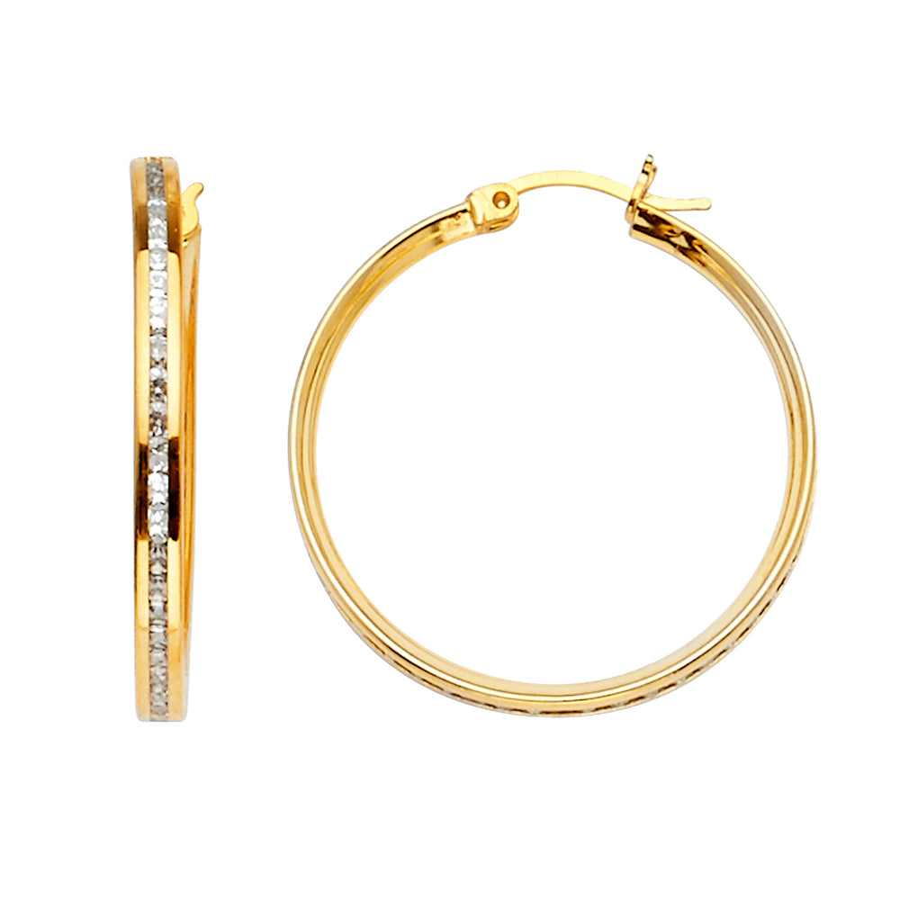 14K Yellow Gold Hoop Earring - ER1598