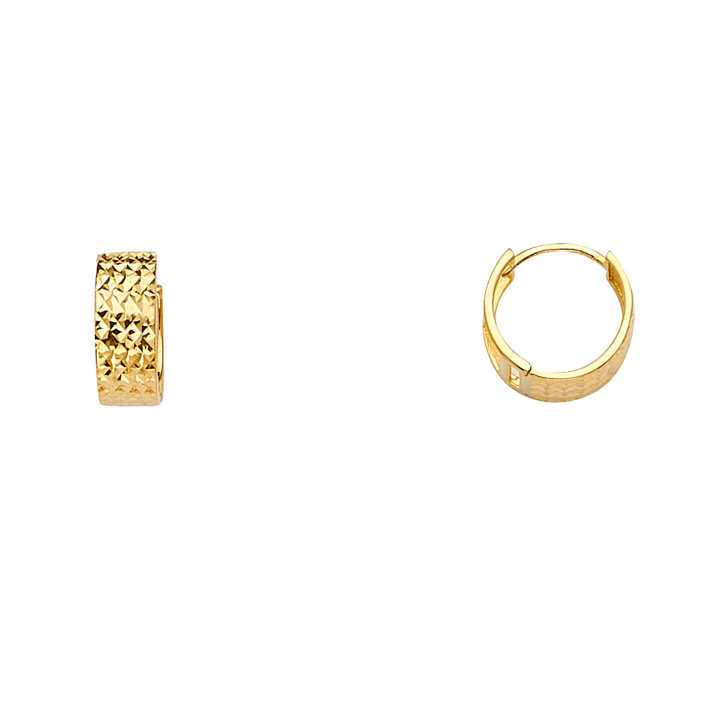 14K Yellow Gold Huggies Earring - ER1607