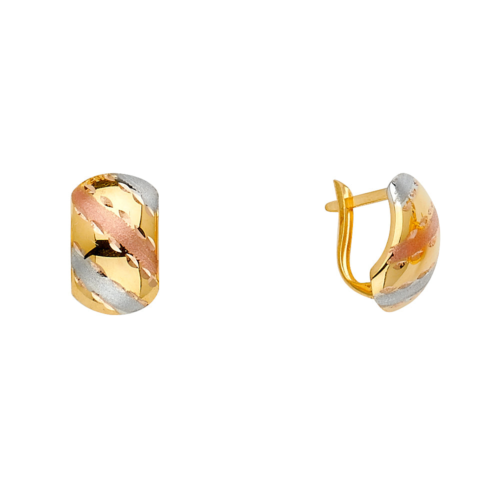 14K Yellow Gold Huggies Earring - ER1624