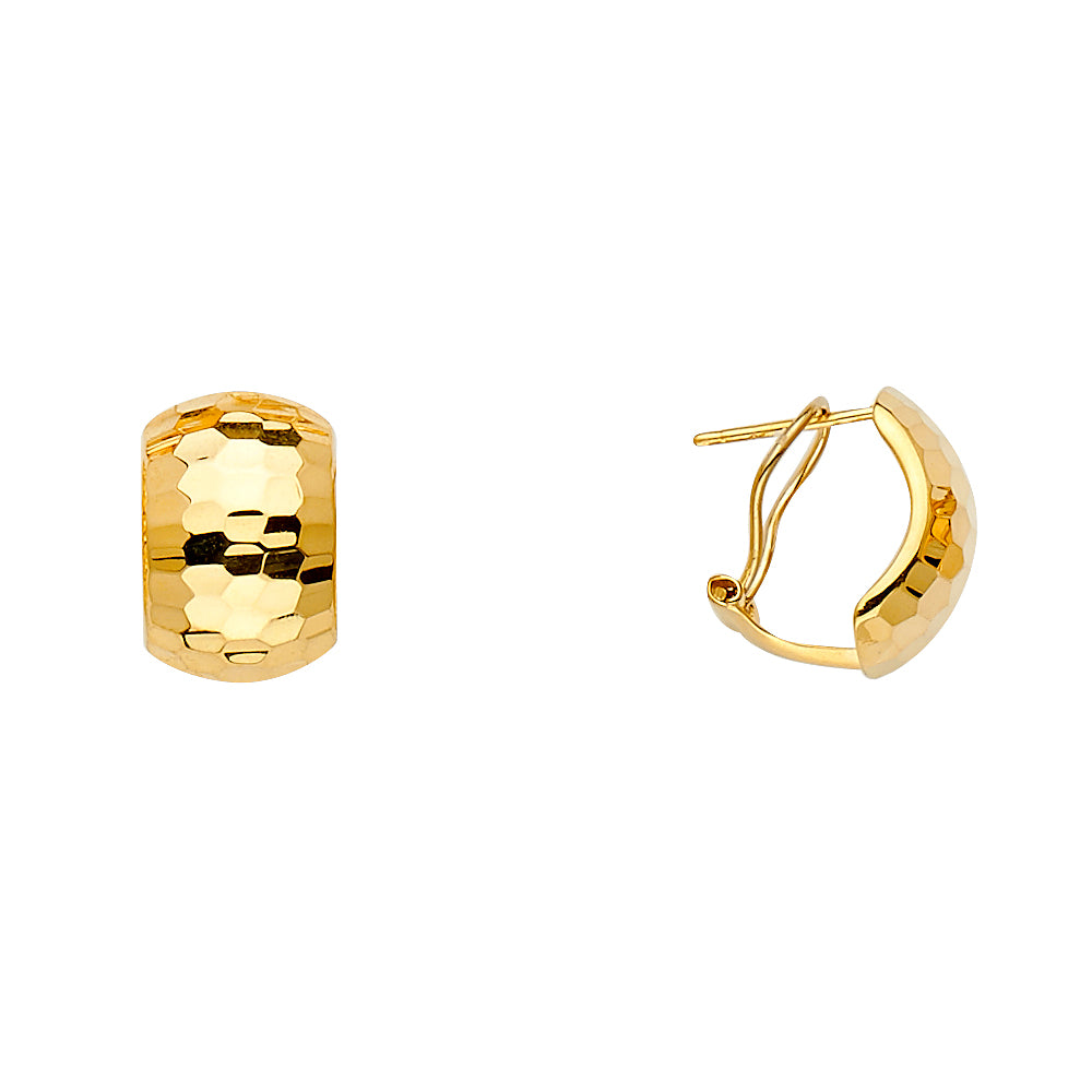 14K Yellow Gold Huggies Earring - ER1625