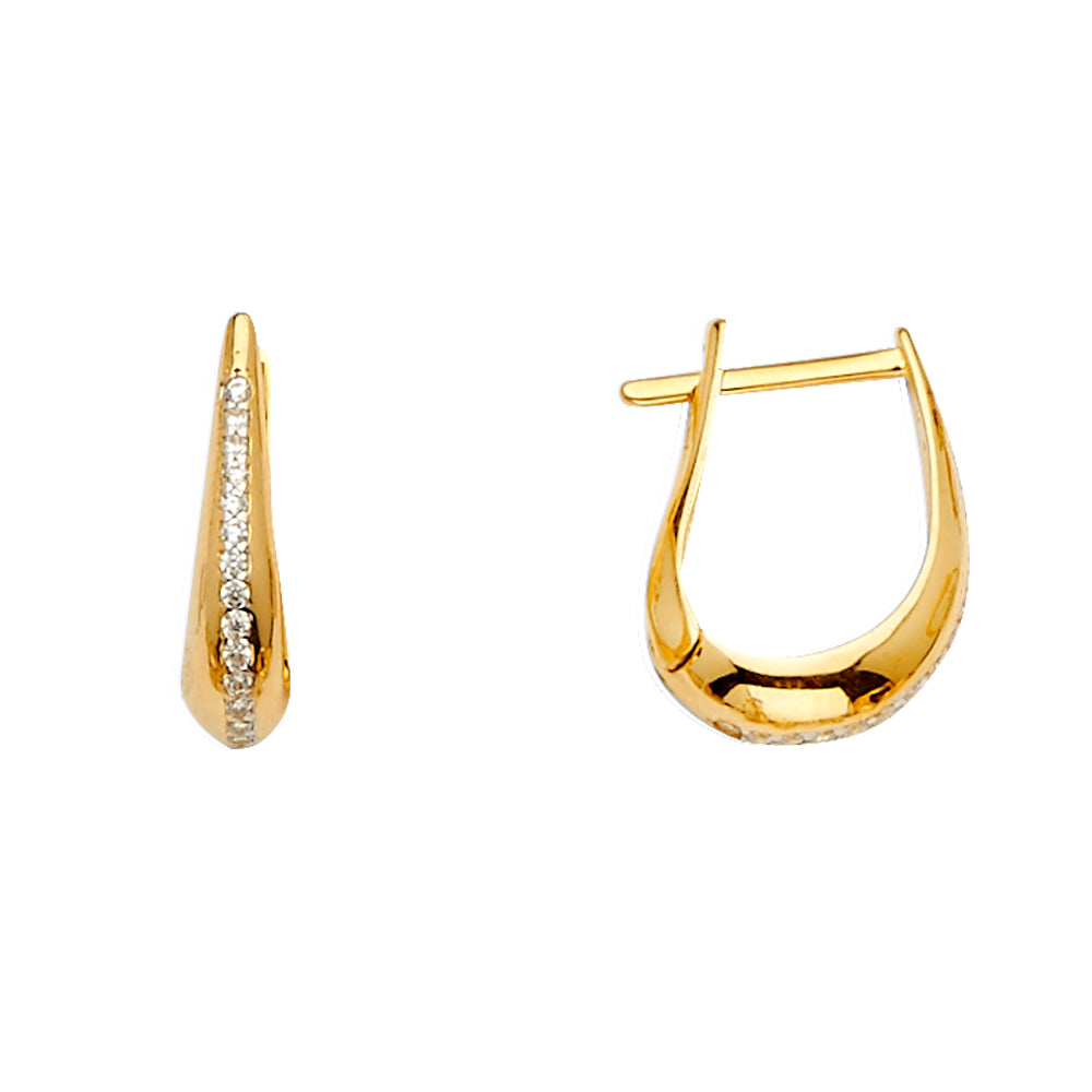 14K Yellow Gold Huggies Earring - ER1630
