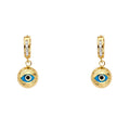14K Yellow Gold Post Earring with Push Back - ER1635