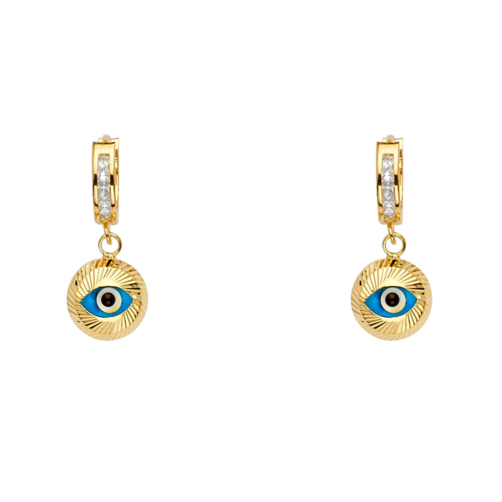 14K Yellow Gold Post Earring with Push Back - ER1635