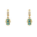 14K Yellow Gold Post Earring with Push Back - ER1636