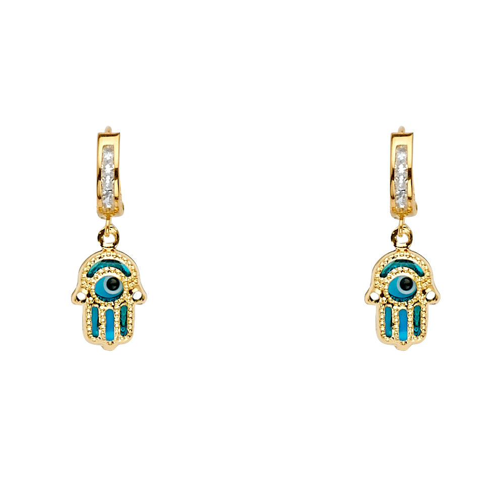 14K Yellow Gold Post Earring with Push Back - ER1636