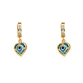 14K Yellow Gold Post Earring with Push Back - ER1637