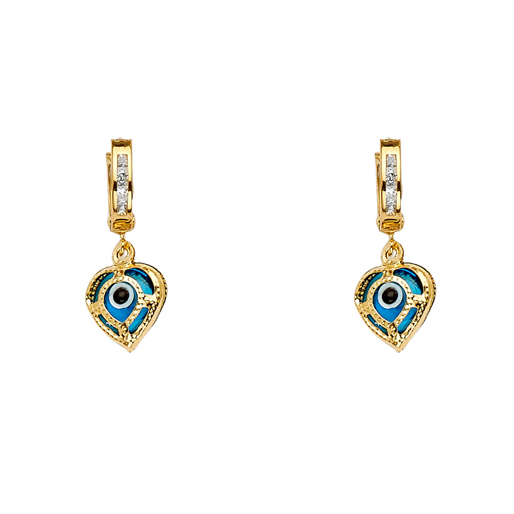 14K Yellow Gold Post Earring with Push Back - ER1637