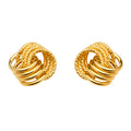14K Yellow Gold Post Earring with Push Back - ER1639