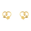 14K Yellow Gold Post Earring with Push Back - ER1647